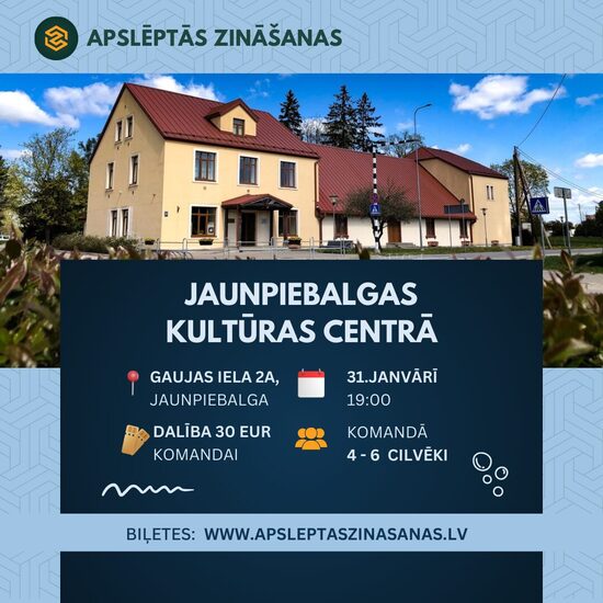 Komandas dalība spēlē Jaunpiebalgā - 31.01.